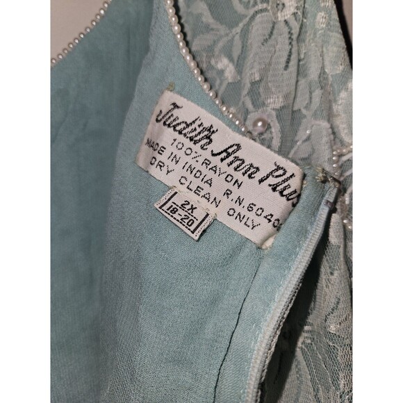 Vtg Judith Ann Plus Drop Waist Sequin & Beaded Long Jacket & Dress Sz XXL 18/20 - Picture 7 of 7